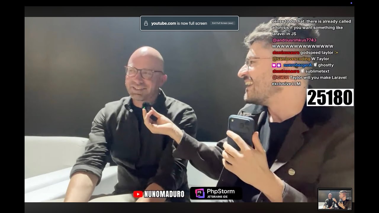 irl stream at laracon in (day one)