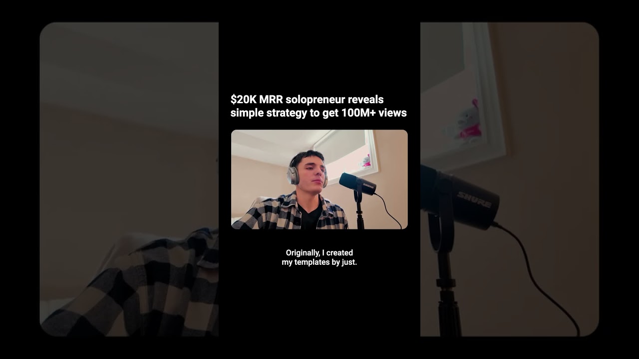 $20K MRR solopreneur reveals simple strategy to get 100M+ views