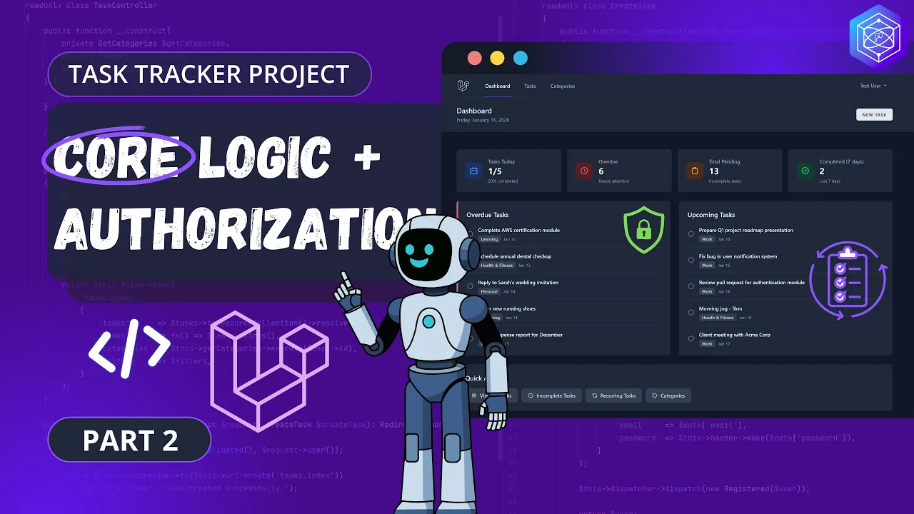 Let's Build Task Tracker App With Laravel | Part 2: Core Logic & Recurring Tasks System